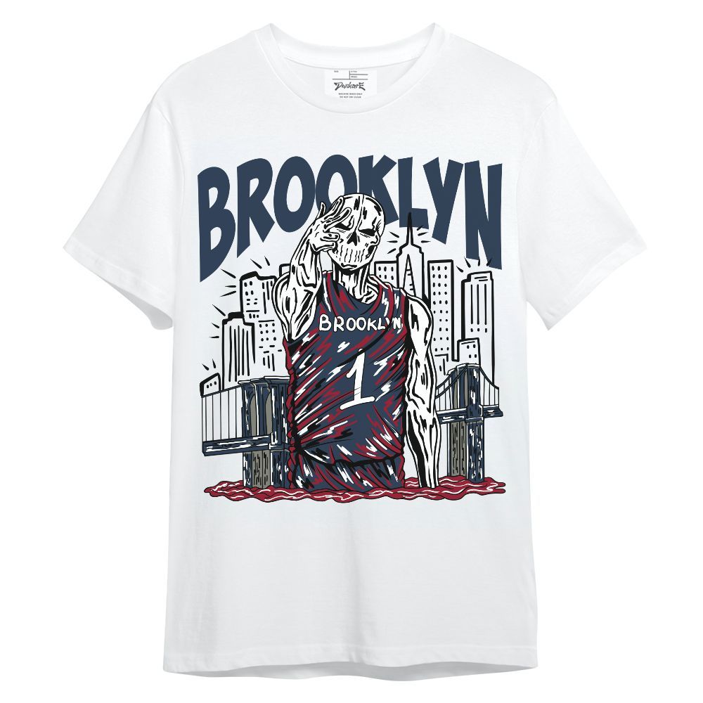 Shirt To Match Navy Blue 2024 6s - Brooklyn's Skeleton Unisex Shirt