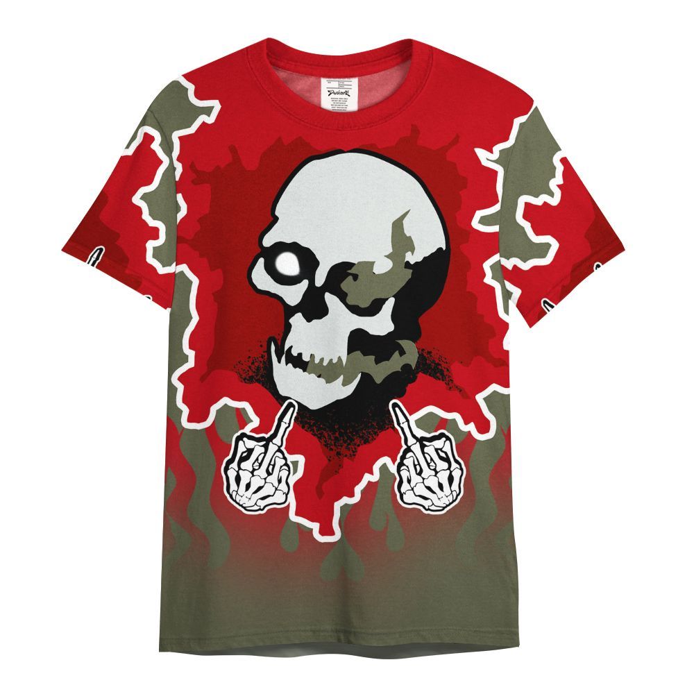 Shirt To Match Low OG Medium Olive 1s - F Around Find Out Graphic Trapped All Over Print