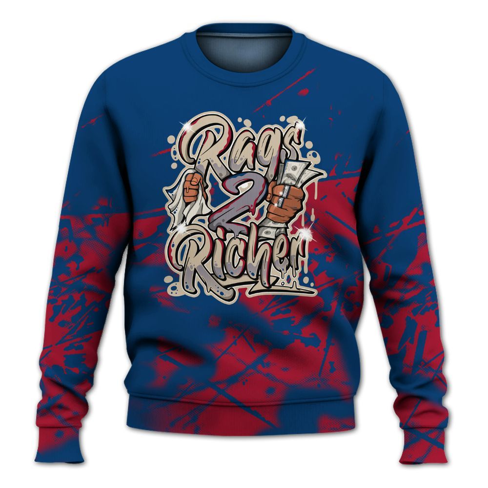 Sweatshirt To Match Rare Air 4s - Rag 2 Rich Graphic All Over Print