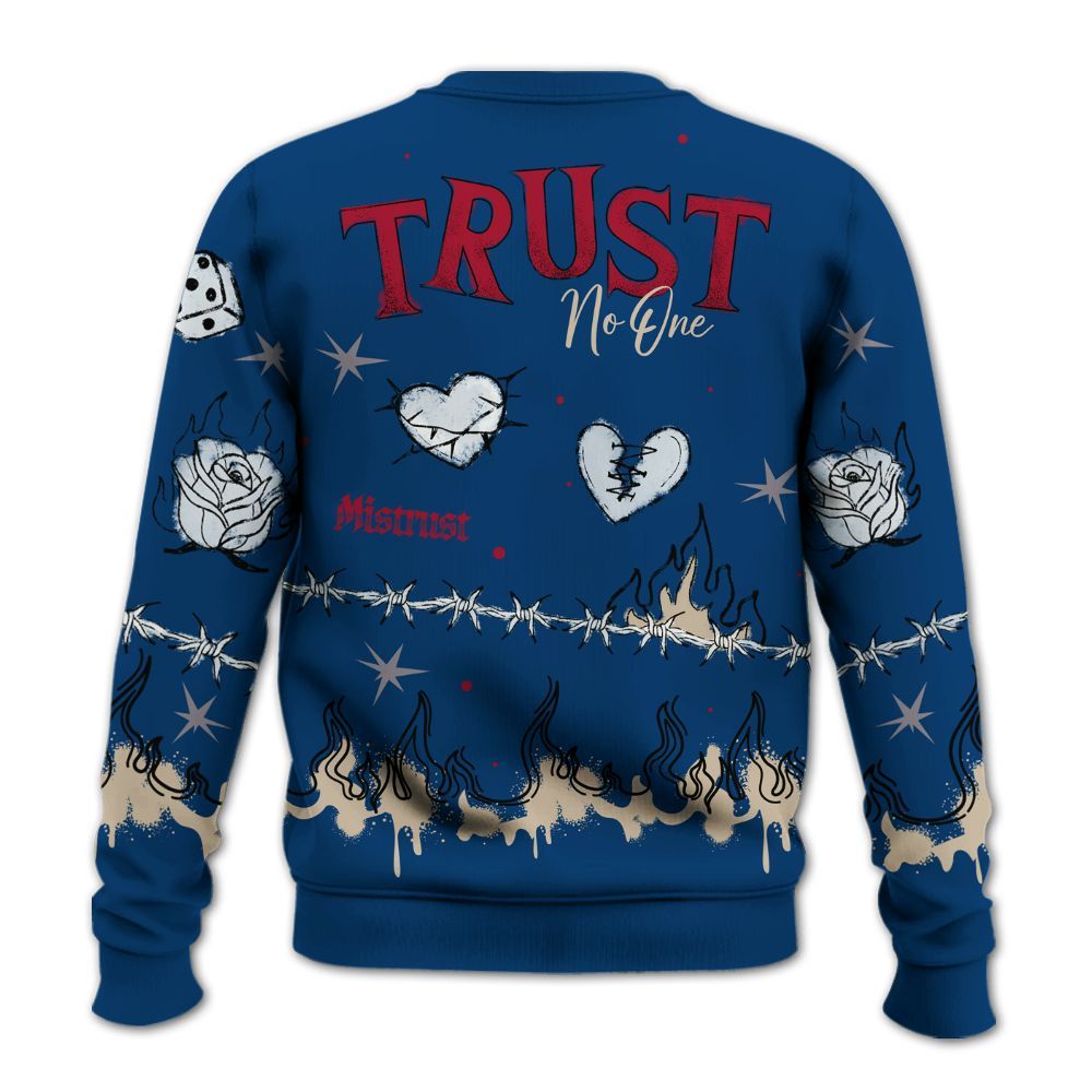 Sweatshirt To Match Rare Air 4s - Trust No One Snake-Bite Doodle Crayon All Over Print