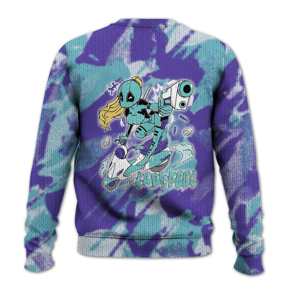 Knitted Sweater To Match Low Hornets 1s - Lady Pool Cartoon Abstract Halftone