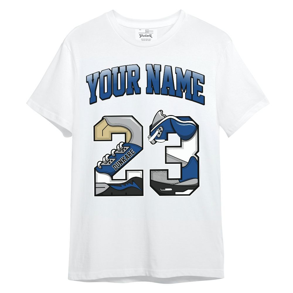 Shirt To Match Air Ship Royal Blue - Custom Name Number 23 5s Unisex Shirt