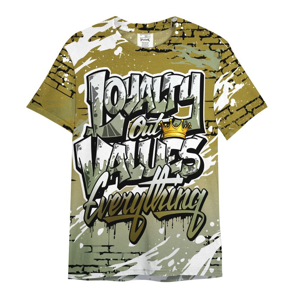 Shirt To Match Air Flightposite Metallic Gold - Values Of Loyalty Drip All Over Print