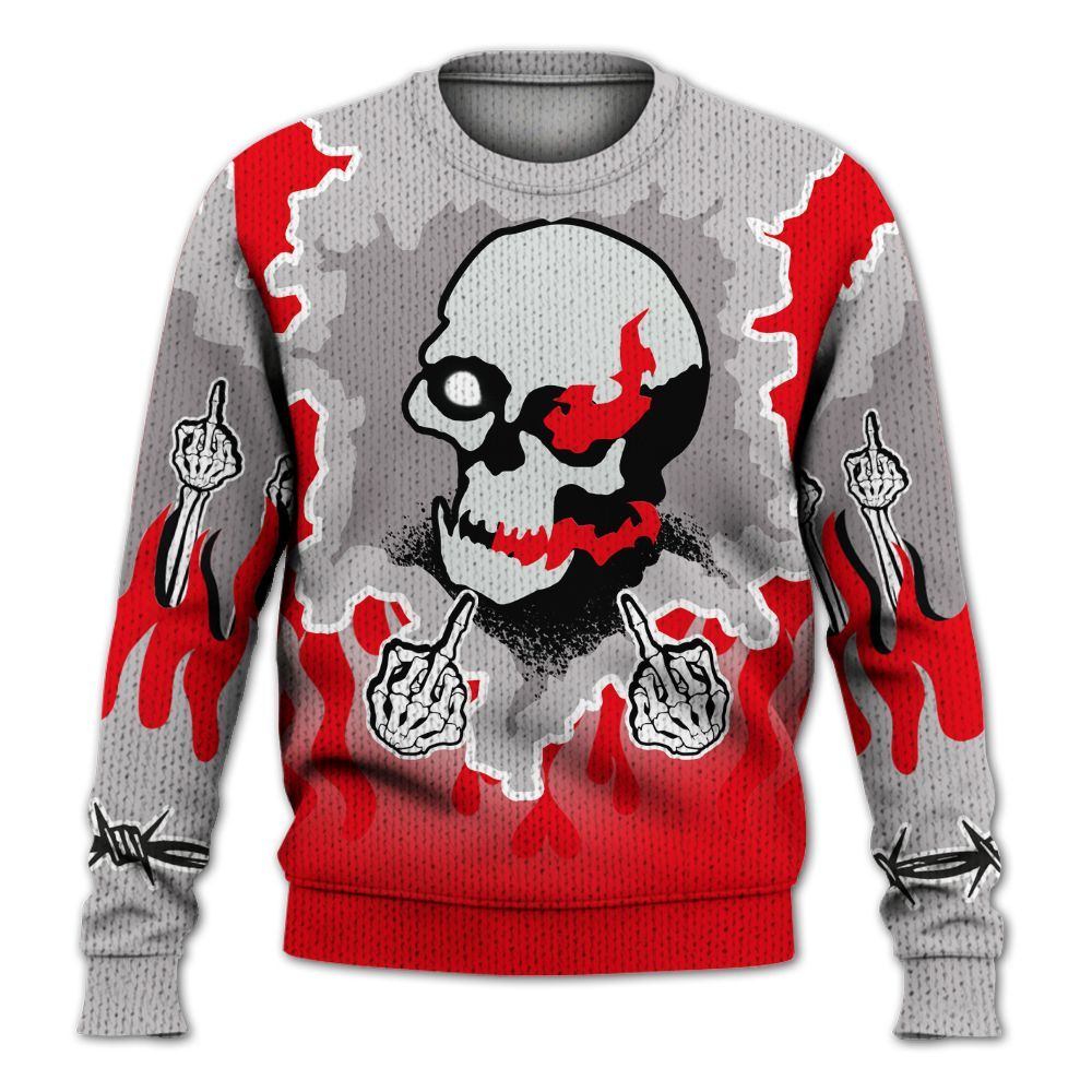 Knitted Sweater To Match Air Max 1 Low Poly - F Around Find Out Graphic Trapped