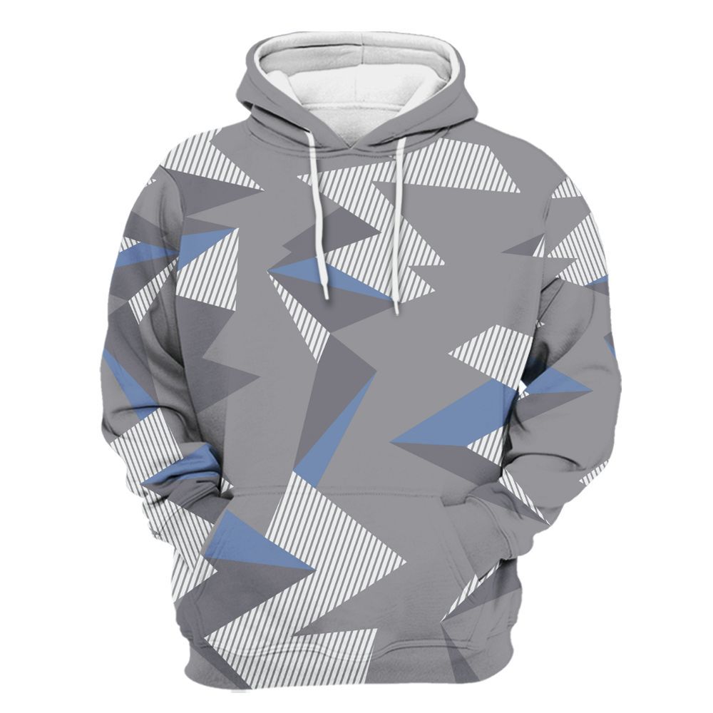 Hoodie To Match Low Cement Grey 11s - Geometric Camouflage Pattern All Over Print
