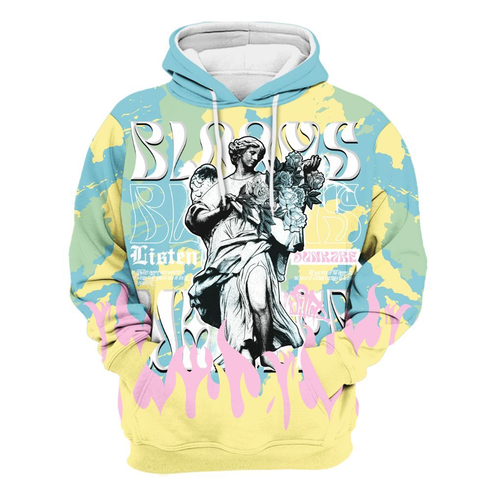 Hoodie To Match SB Dunk Low Visty - Blooms Whisper Retro All Over Print