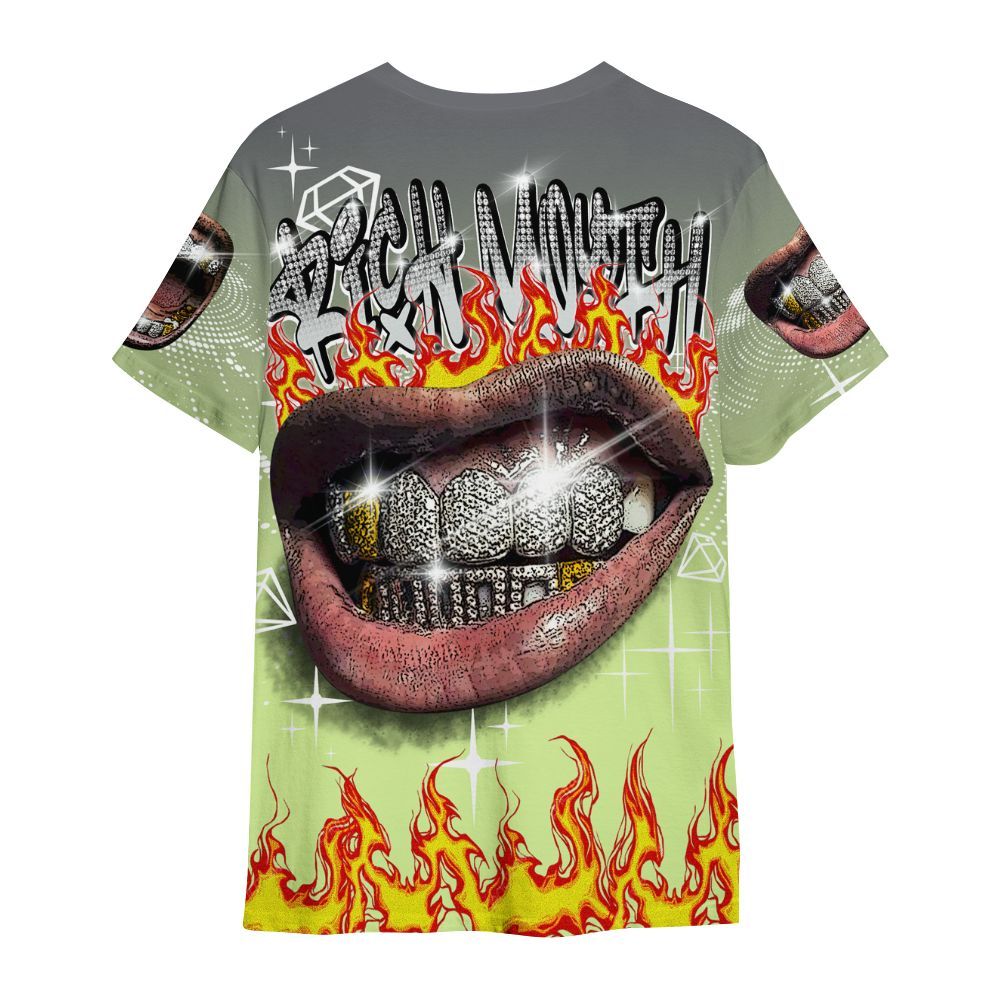 Shirt To Match Smoke Grey Volt TR 1s - Rich Mouth Fire Rap Retro 90s All Over Print