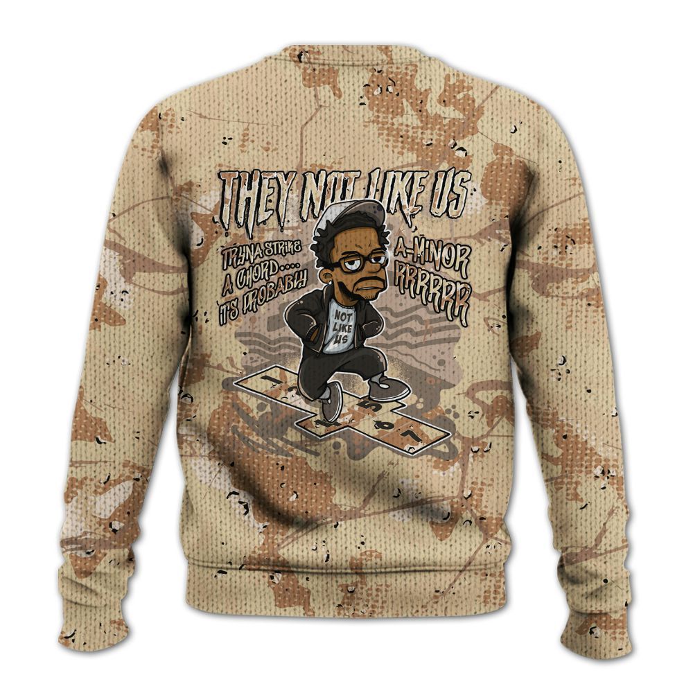 Knitted Sweater To Match Desert Camo 3s - Hopscotch Dislike Us Graphic Crack