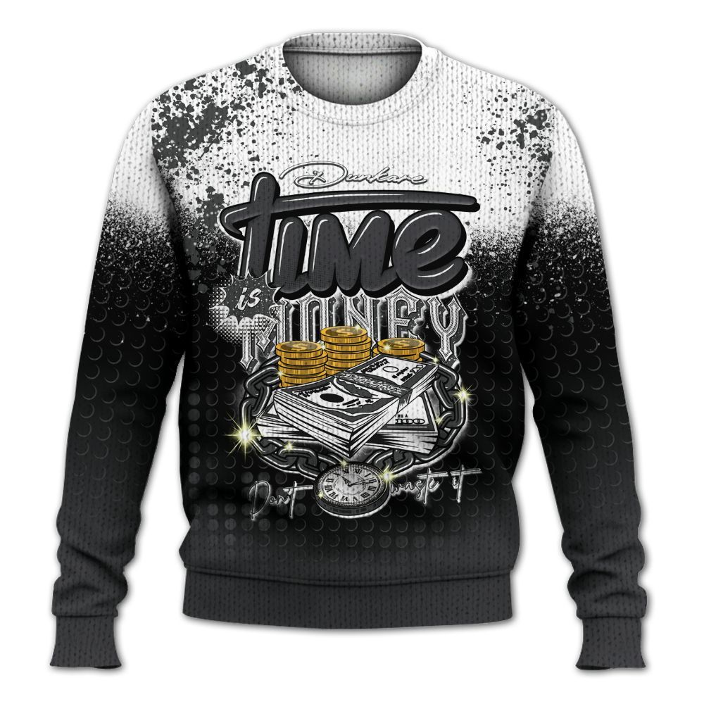 Knitted Sweater To Match Fear 4s - Halftone Time Is Money