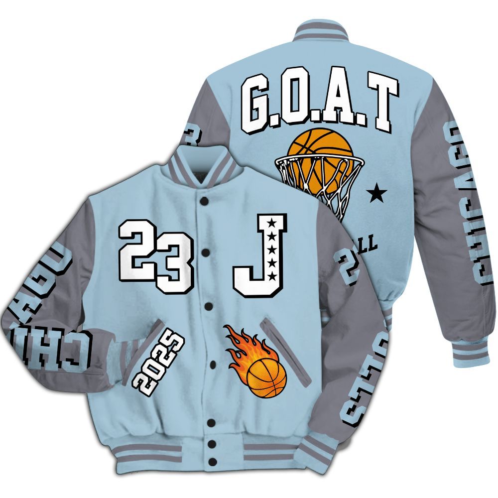 Varsity Jacket To Match Chambray 7s - Chicago 23 Basketball All Over Print