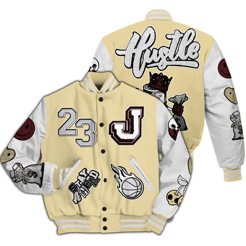 Varsity Jacket To Match Women Phantom 12s - Hustles Money Number 23 All Over Print