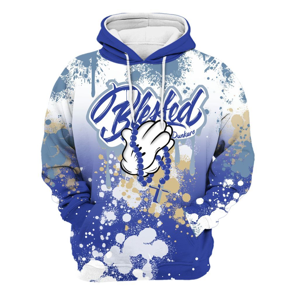Hoodie To Match Air 180 Concord - God Blessed Ink Drip All Over Print