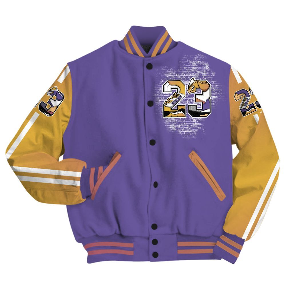 Varsity Jacket To Match Book Sunset 1s - Custom Name Number 23 5s All Over Print