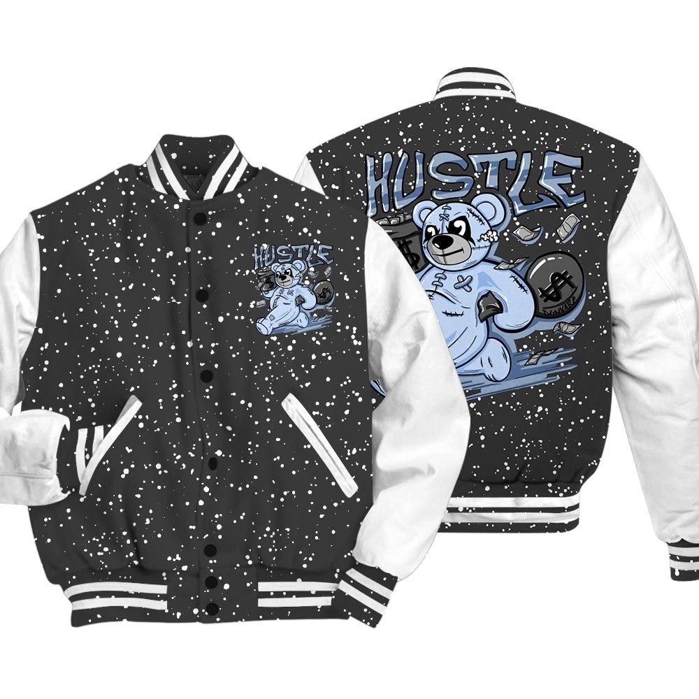 Varsity Jacket To Match Reverse Black White 6s Vasity Jacket - Hustles Bear Vasity Jacket Unisex