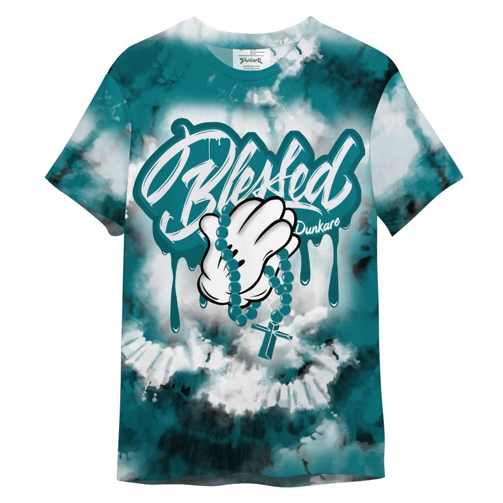 Shirt To Match Shirt Streetwear God Blessed Drip Tie Dye, Oxidized Green 4s T-- To Match Sneaker Oxidized Green 4s Graphic Tee NCT