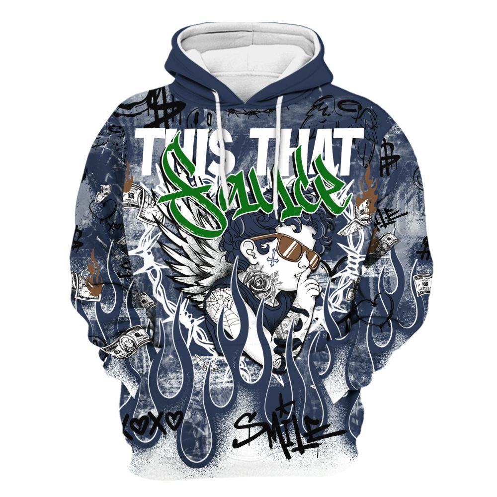 Hoodie To Match Midnight Navy 13s - This That Sauce Angel All Over Print