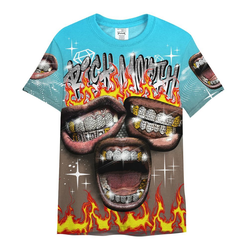 Shirt To Match Olive Concord 9s - Rich Mouth Fire Rap Retro 90s All Over Print