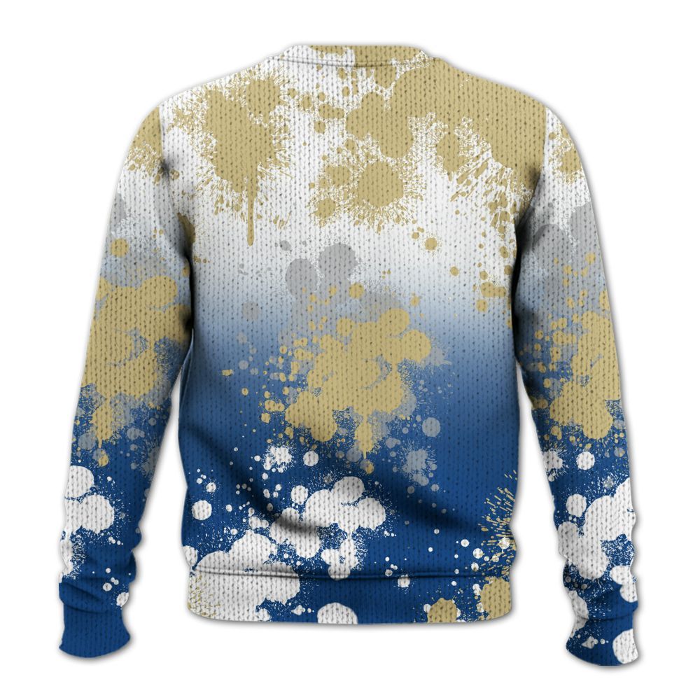 Knitted Sweater To Match Air Ship Royal Blue - Trust No One Scary