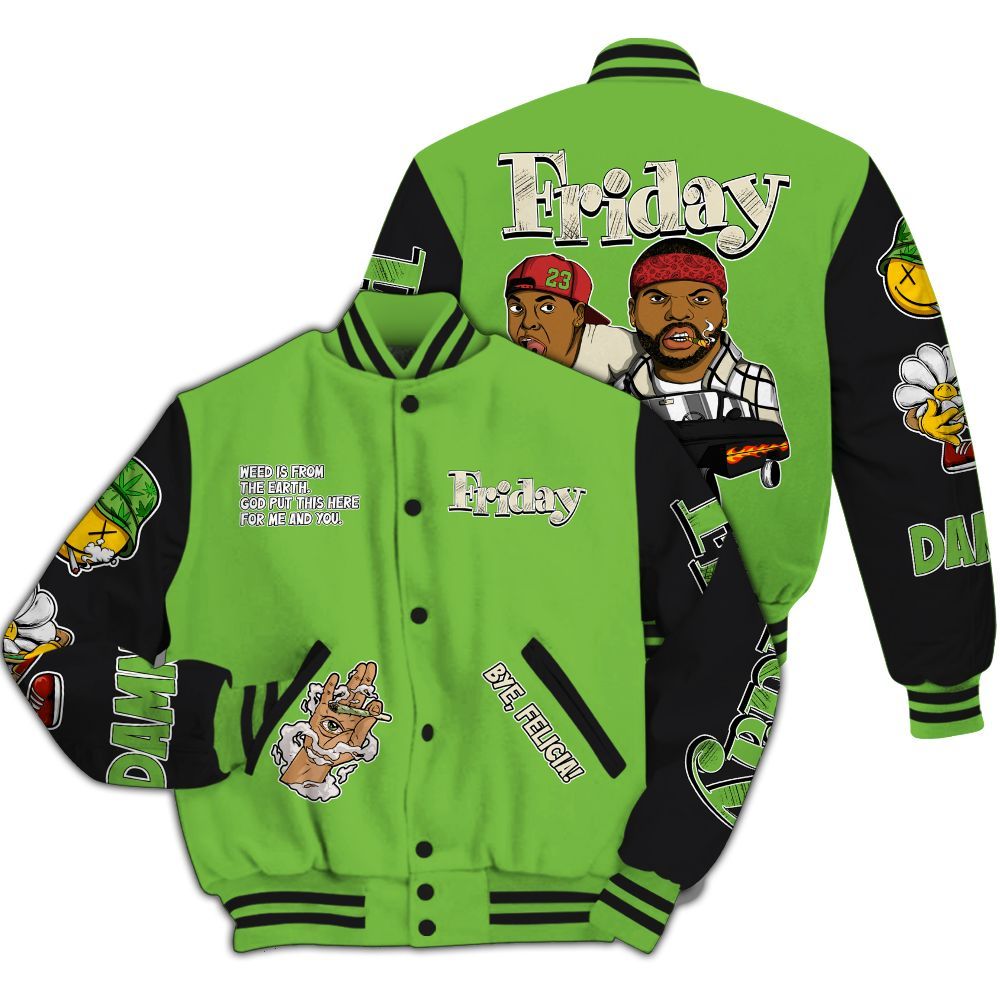 Varsity Jacket To Match Air Max Waffle SP Action Green - Friday Sneaker Stress Style All Over Print