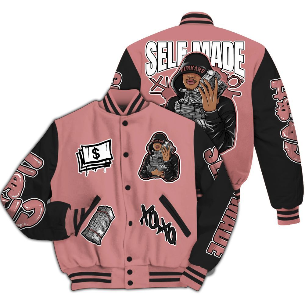 Varsity Jacket To Match Low OG Rust Pink 1s - Selfmade All Over Print