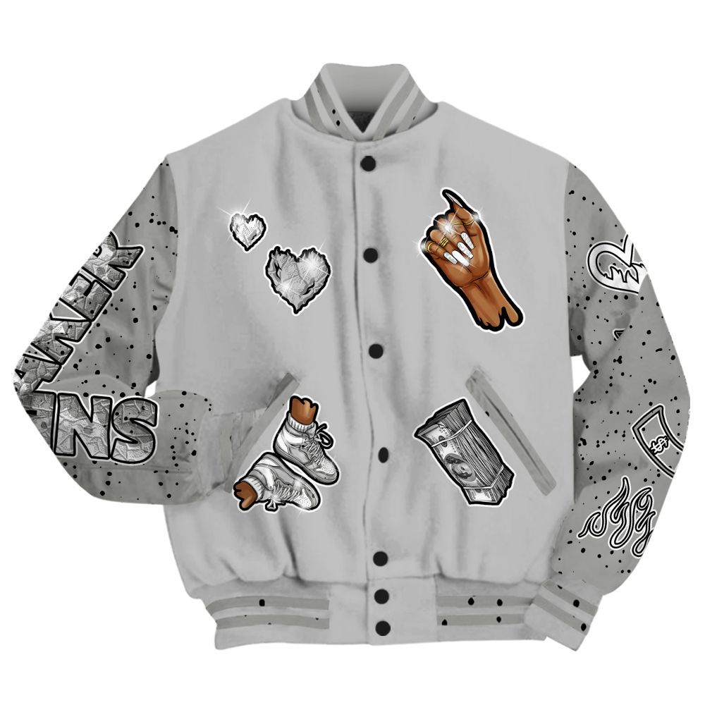 Varsity Jacket To Match Retro White Oreo 4s - Sneakerz Girlz All Over Print
