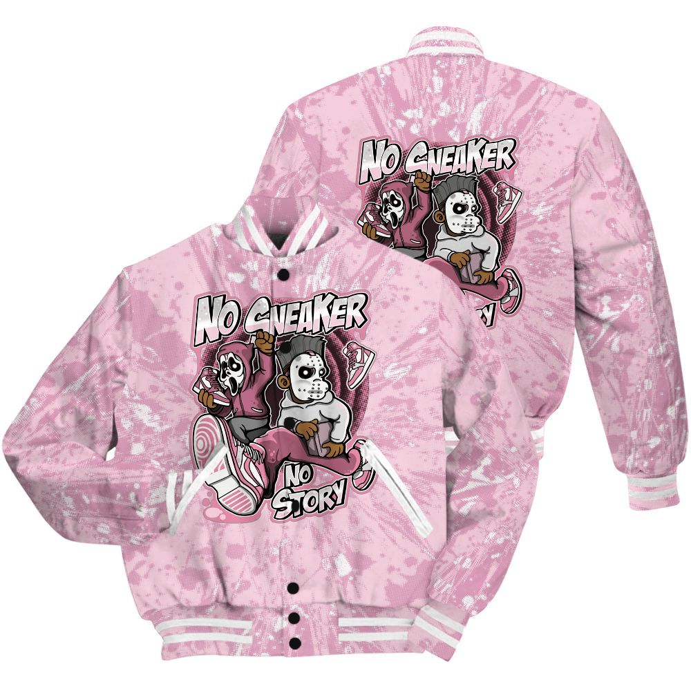 Varsity Jacket To Match Orchid 4s Shirt - Sneakers Make Story Graphic Luxury All Over Print