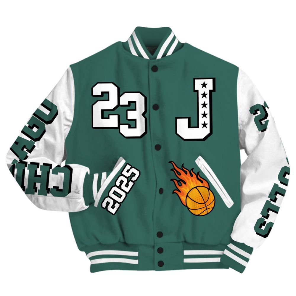 Varsity Jacket To Match Low OG Oxidized Green 1s - Chicago 23 Basketball All Over Print