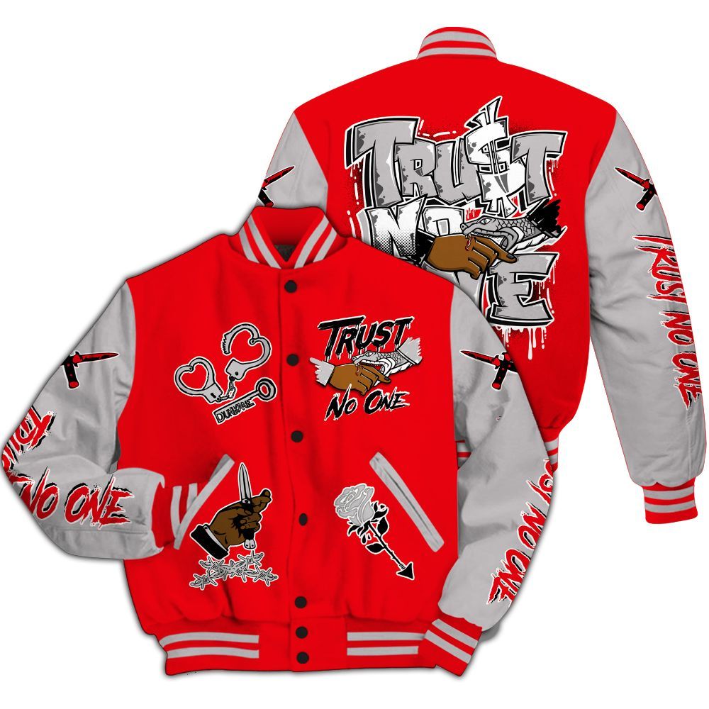Varsity Jacket To Match Air Max 1 Low Poly - Trust No One Dripping All Over Print