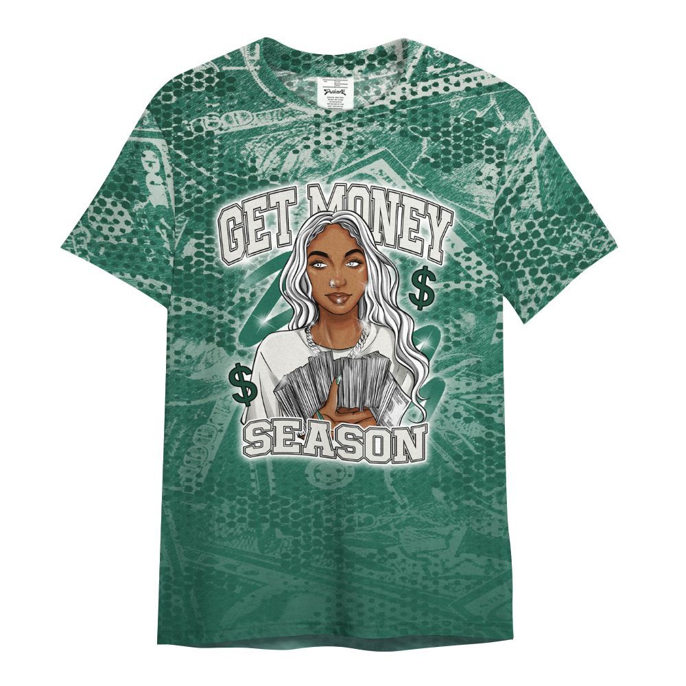 Shirt To Match Oxidized Green 4s - Get Moneys Season Banknote All Over Print
