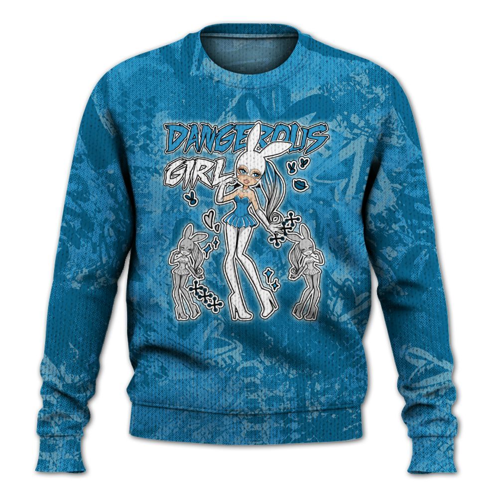 Knitted Sweater To Match Powder Blue 9s - Dangerous.Girl Heart Grunge