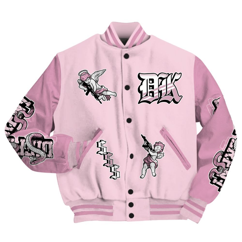 Varsity Jacket To Match Orchid 4s - To Different Graphic Basketball Varsity Jacket All Over Print