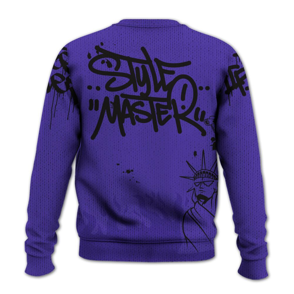 Knitted Sweater To Match Field Purple 12s - Graphic Fck Around Find Out