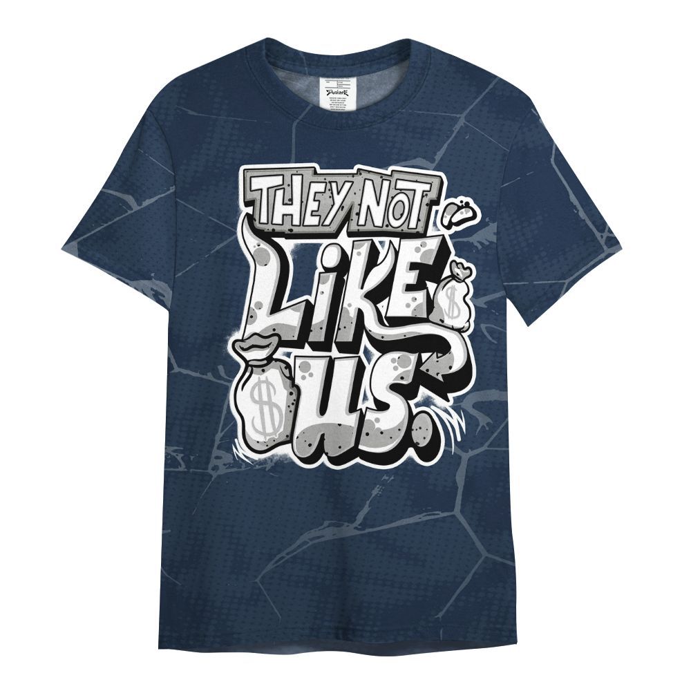 Shirt To Match White Midnight Navy 6s - Dislike Us Graphic All Over Print