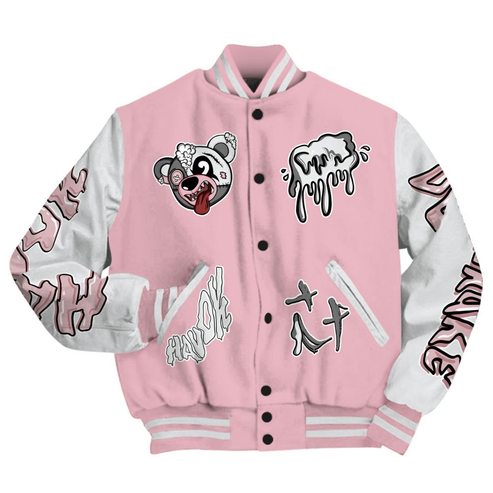 Varsity Jacket To Match Air Max DN Pink Foam - Havok Bear All Over Print