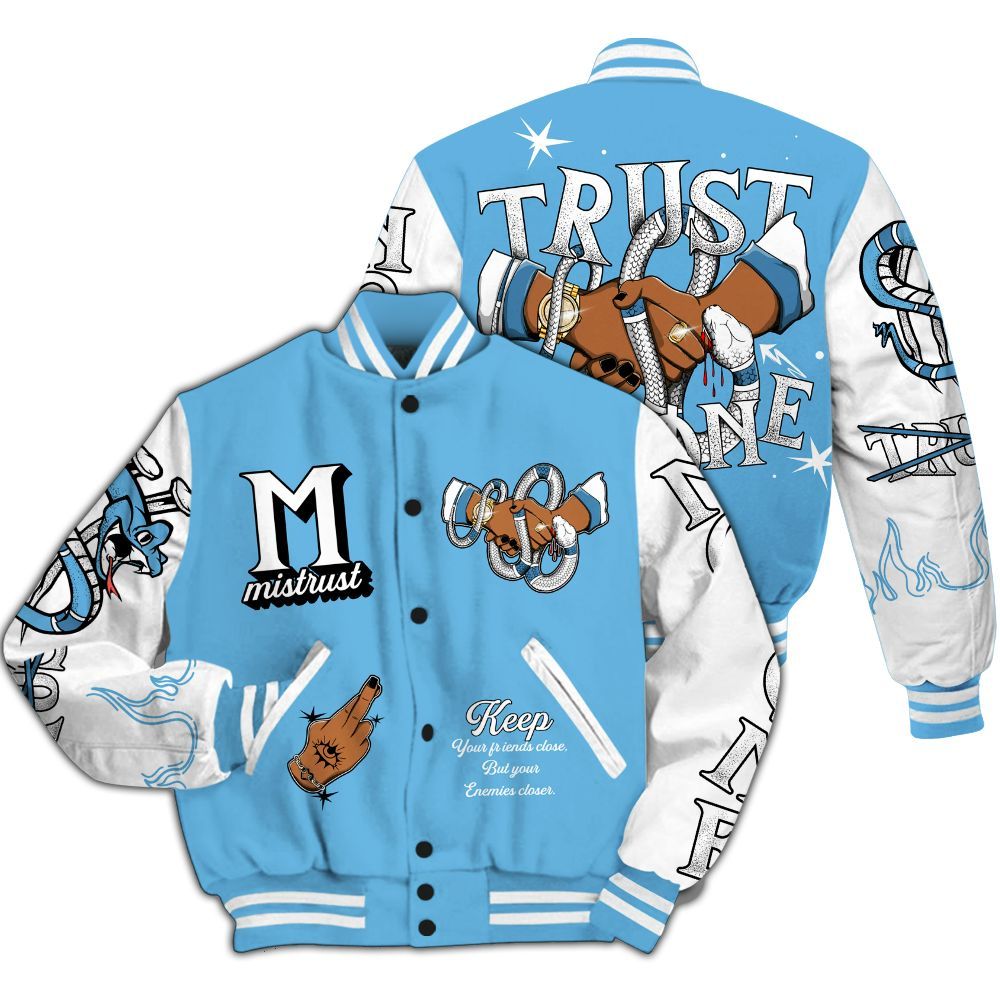 Varsity Jacket To Match Melo 12s Shirt, Trust No One Snake-Bite Street Style All Over Print