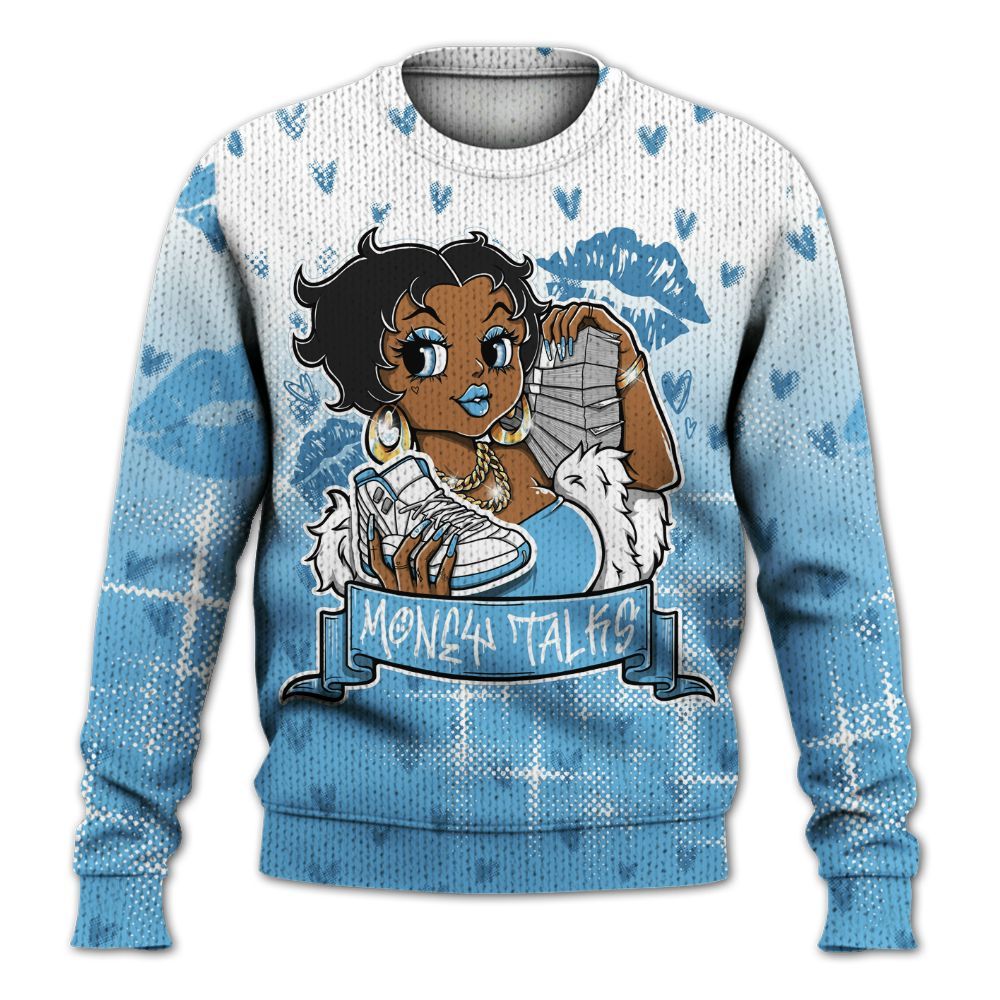 Sweater To Match Melo 12s - Moneys Talks Girl Graphic