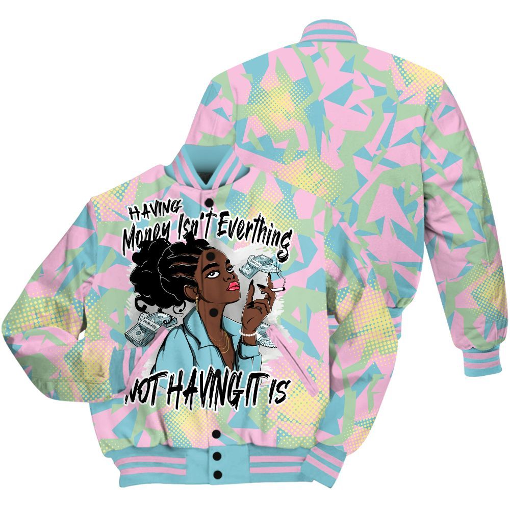 Varsity Jacket To Match SB Dunk Low Visty - Having Money Isn't Everthing Retro All Over Print