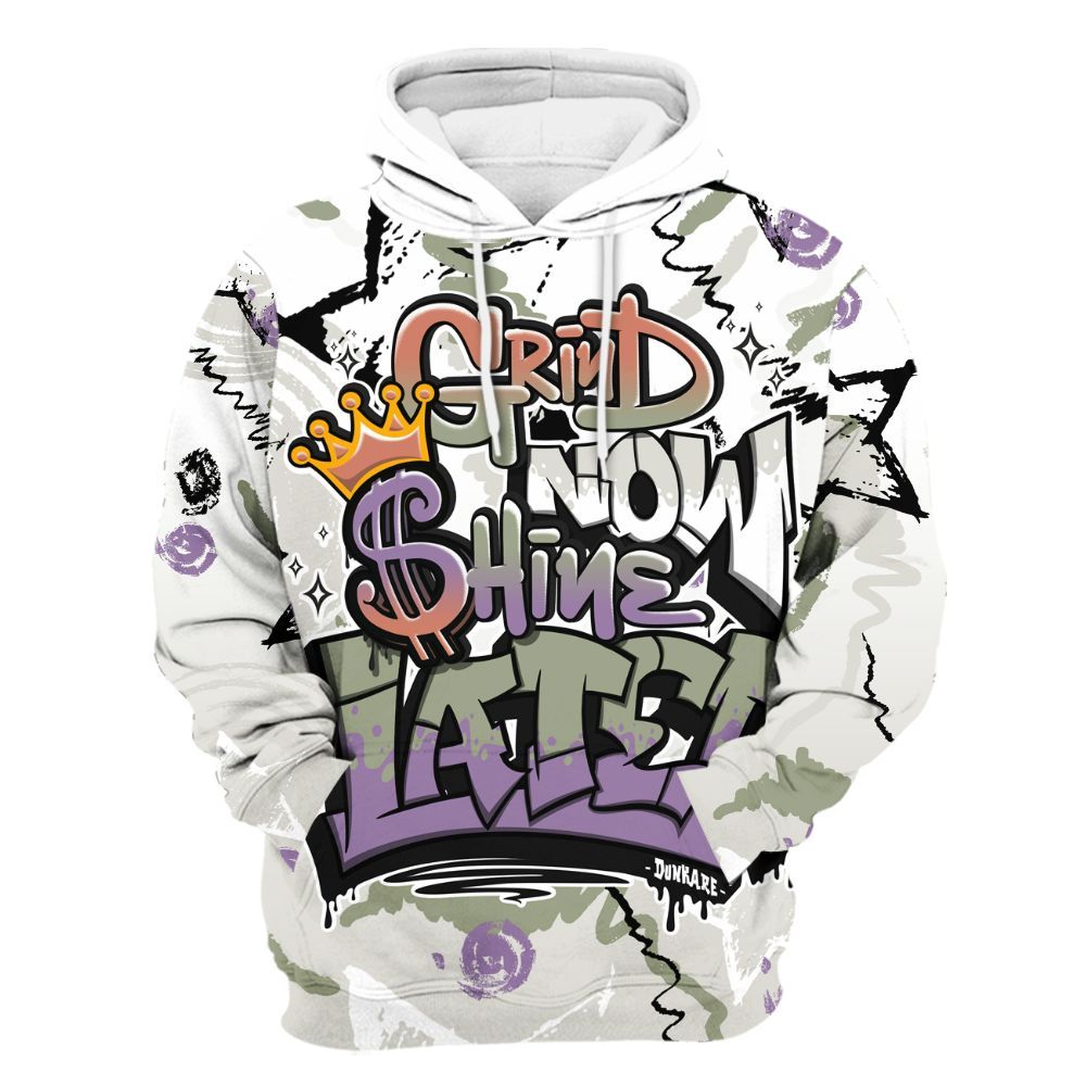 Hoodie To Match Dunk Low Floral Swoosh 2025 - Grind Shine Later Drip All Over Print