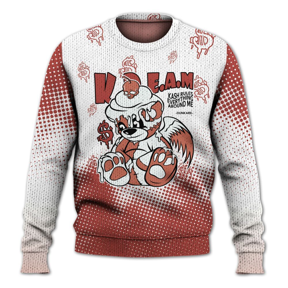Knitted Sweater To Match Dune Red 13s - Loot Bear Unique Drip