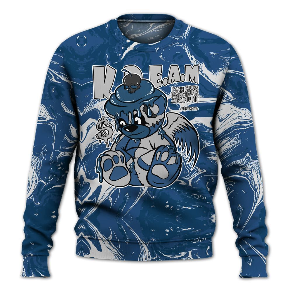 Sweatshirt To Match High OG Midnight Navy 1s - Loot Bear Liquid All Over Print