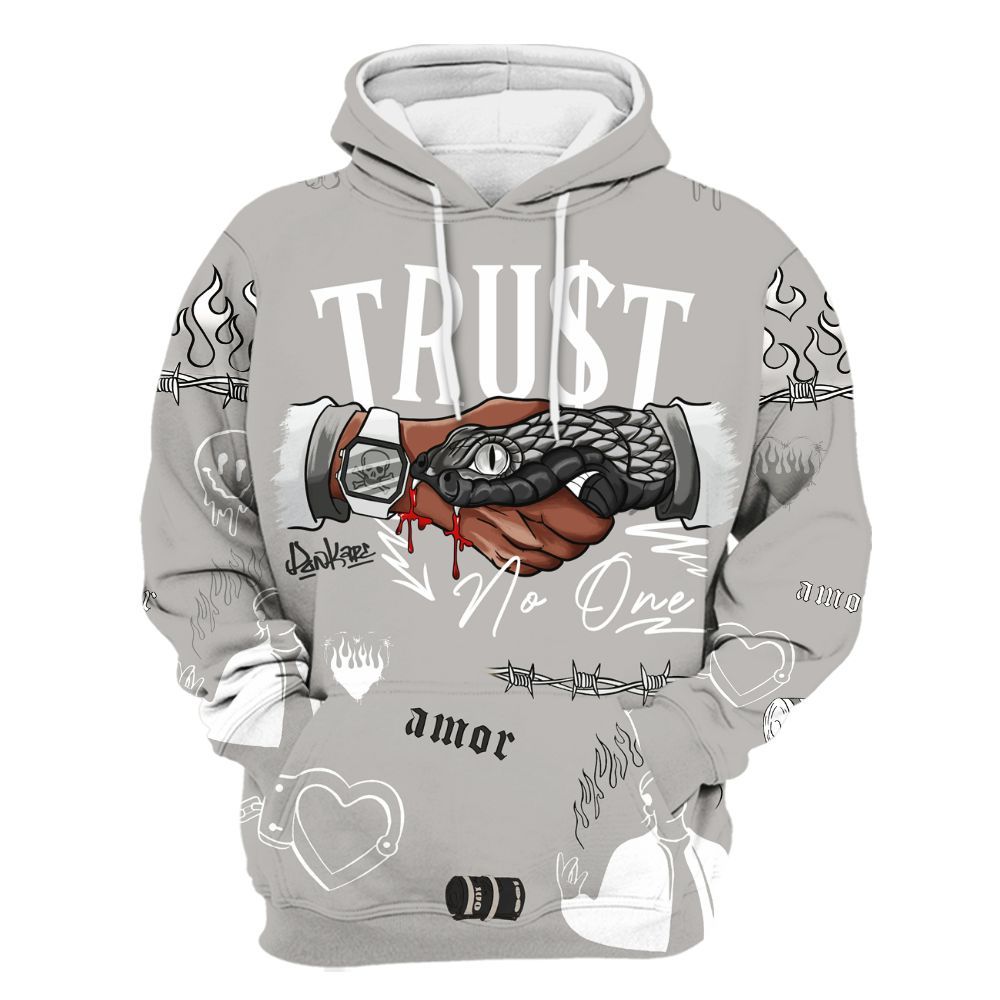 Hoodie To Match Low OG Phantom 1s - Snake Trust No One All Over Print
