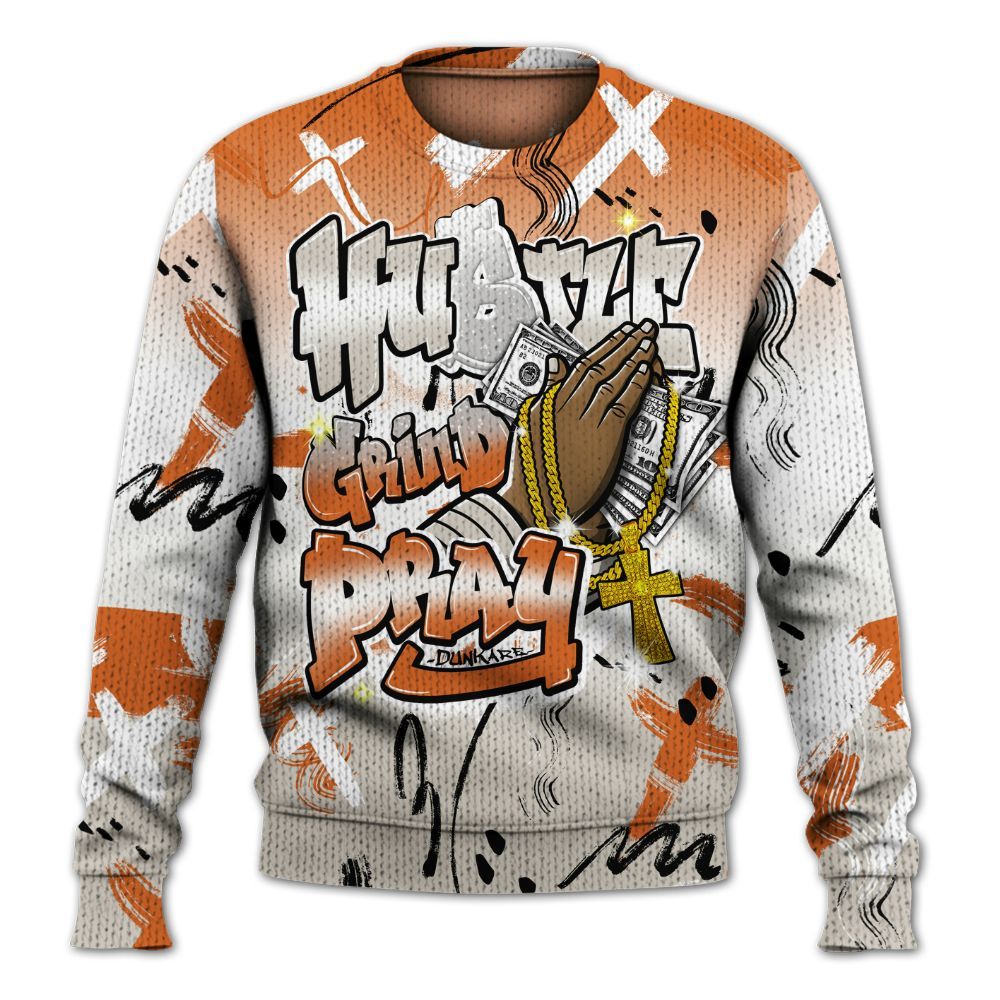 Knitted Sweater To Match SE Craft 5s - Money Hustle Grind Pray