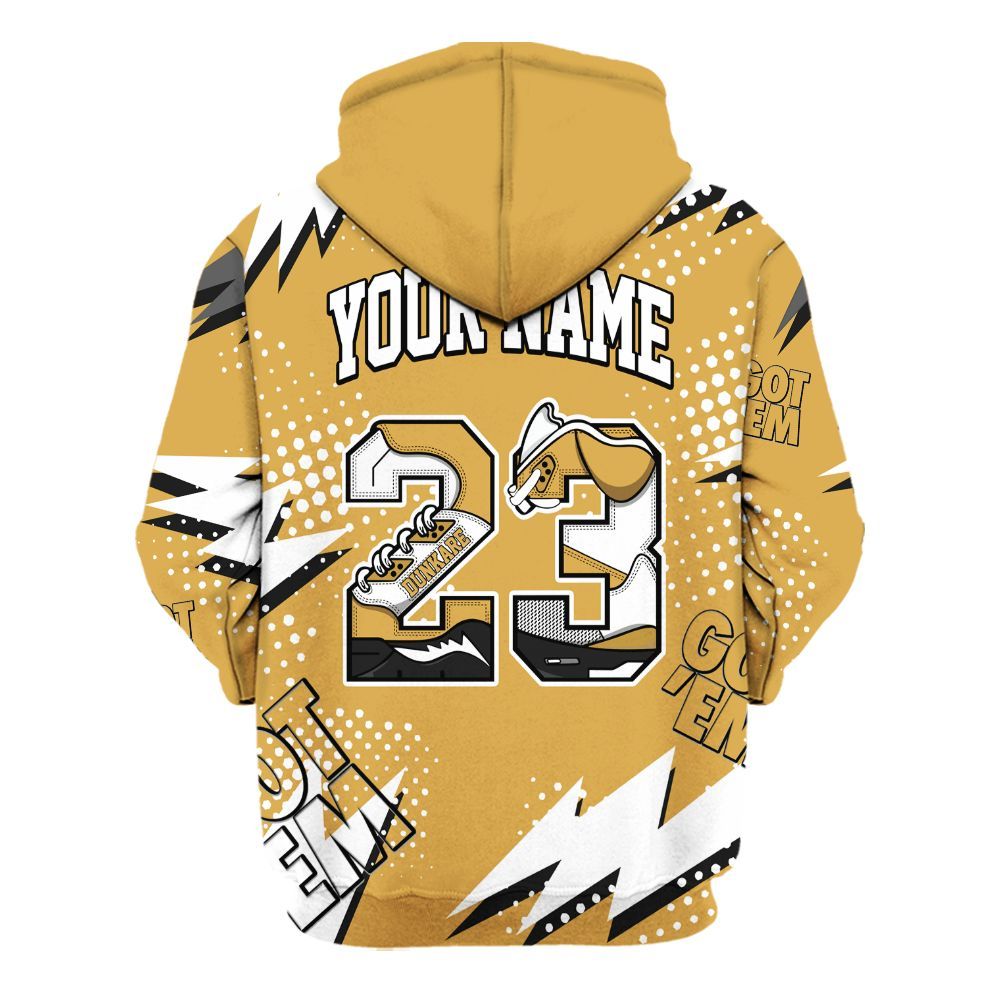 Hoodie To Match Low OG Rookie Of The Year 1s - Custom Name Number 23 5s All Over Print