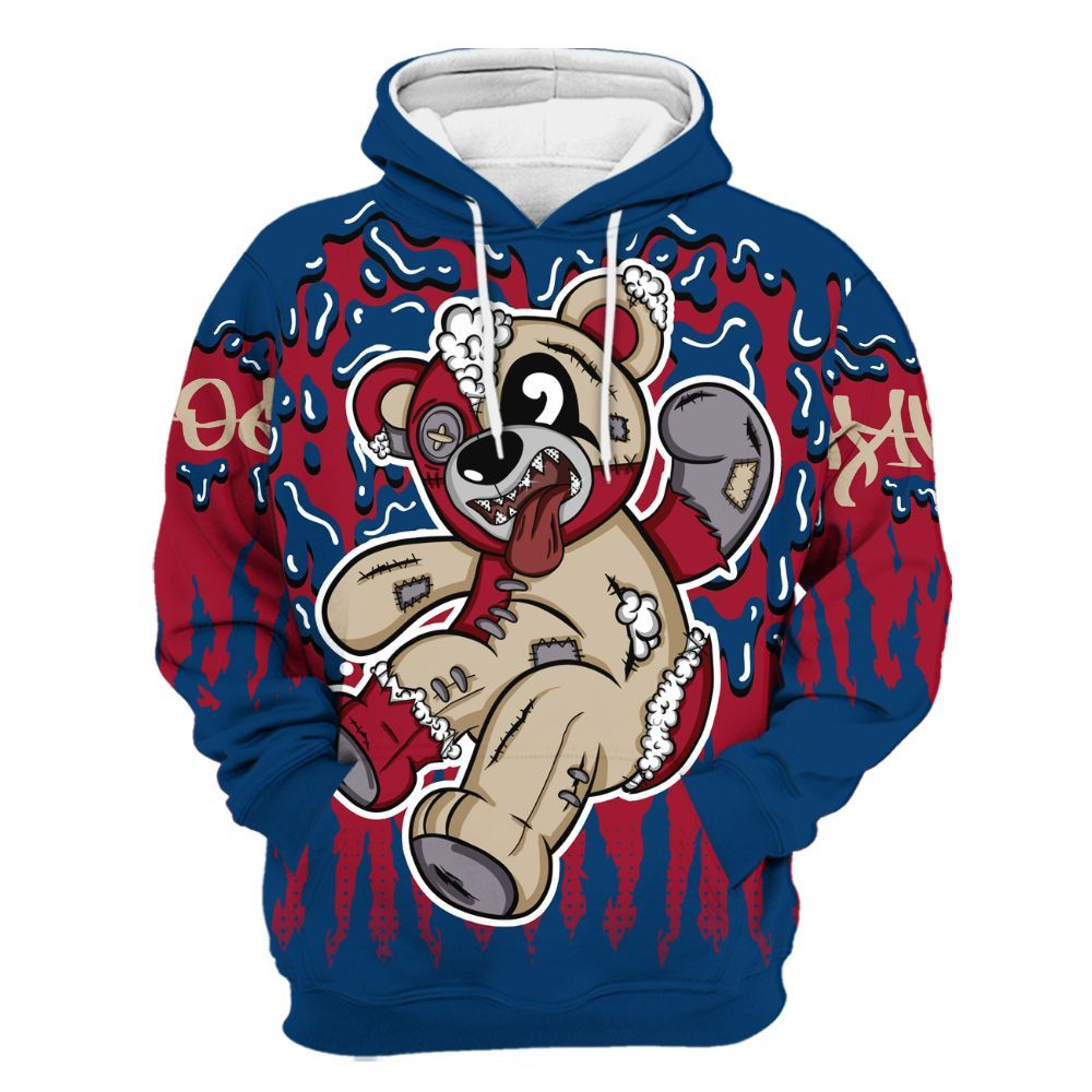 Hoodie To Match Rare Air 4s - Havok Bear Dripping All Over Print