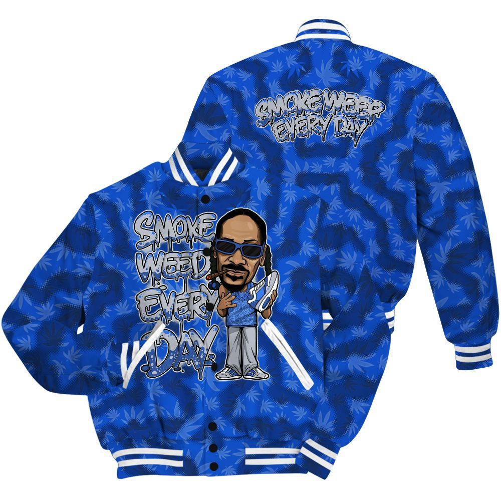 Varsity Jacket To Match Air Foamposite One Royal Shirt - Smoking Every Day Graphic Weeding Art All Over Print