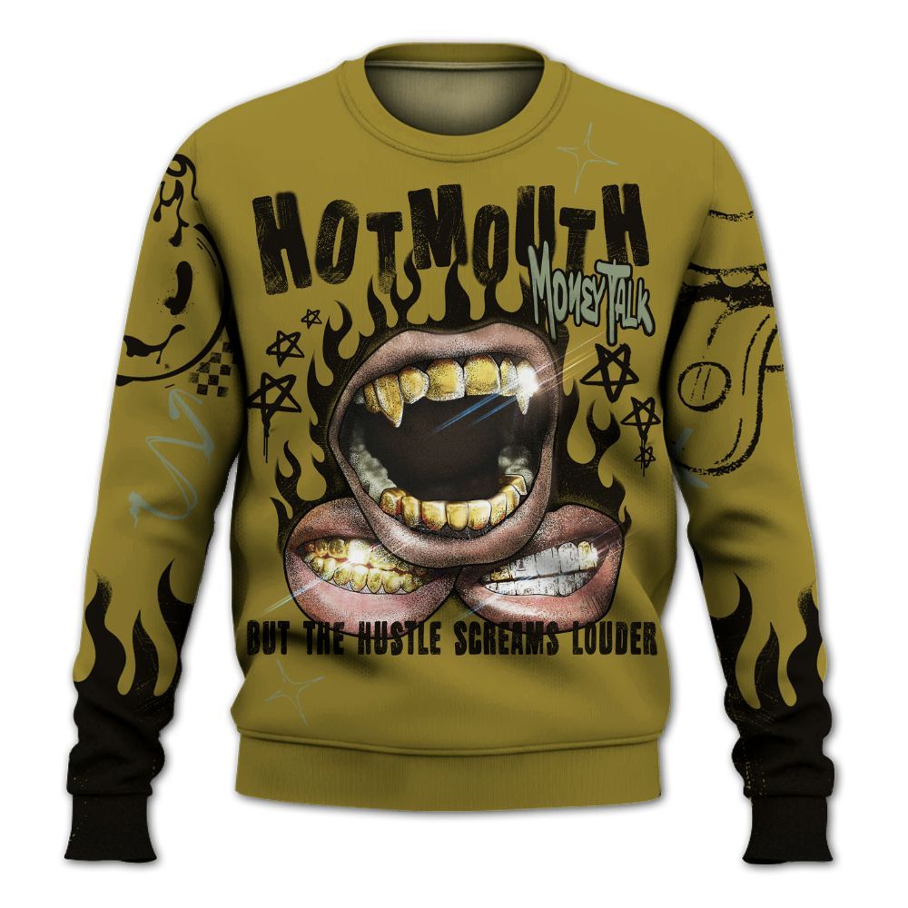 Sweatshirt To Match Air Flightposite Metallic Gold - Mouth Burning Street Style All Over Print