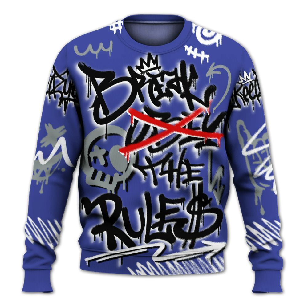 Sweatshirt To Match Shox TL Royal - Break Rules Streetwear All Over Print