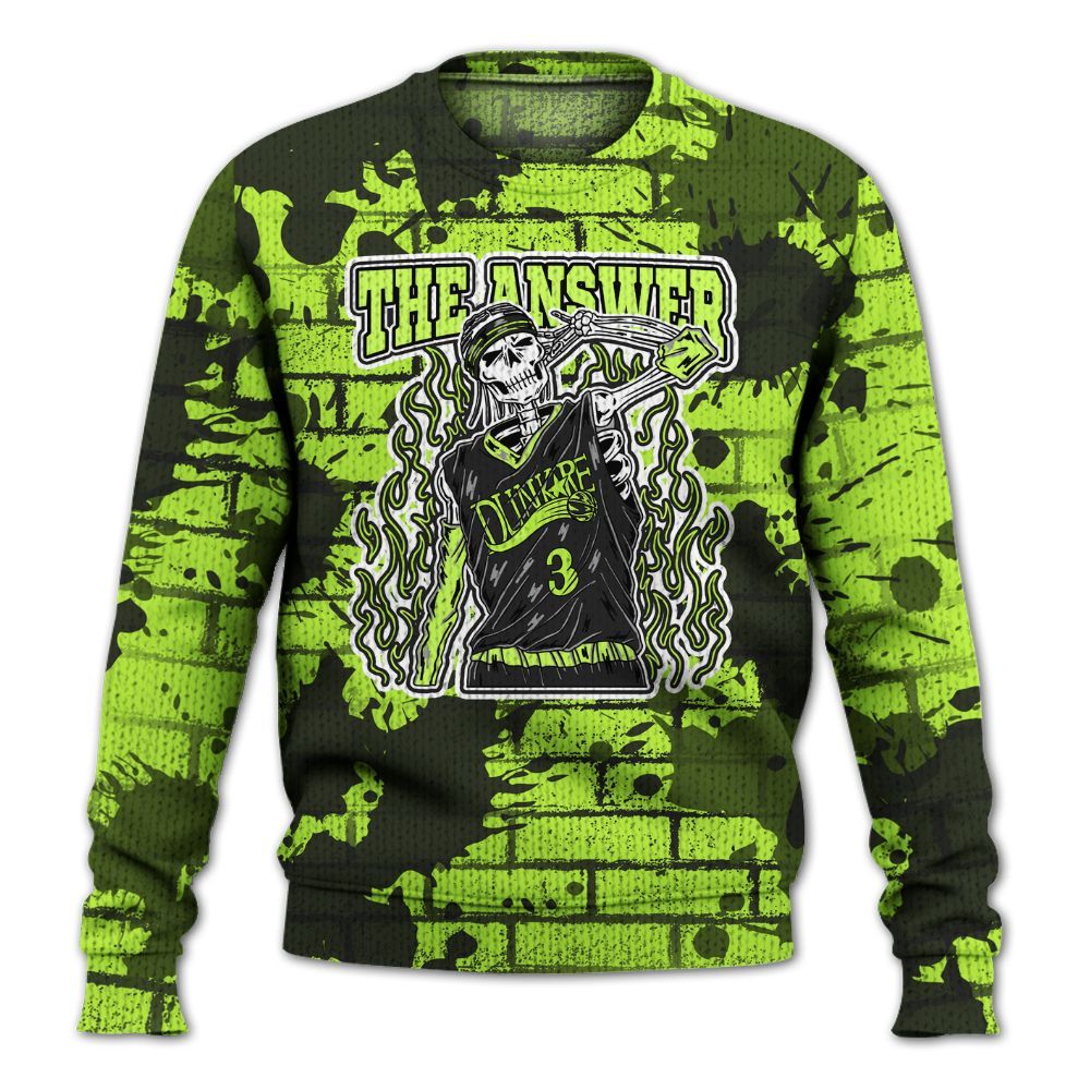 Knitted Sweater To Match Air Force 1 Low Dance Volt - Allen Answer Skeleton Brick