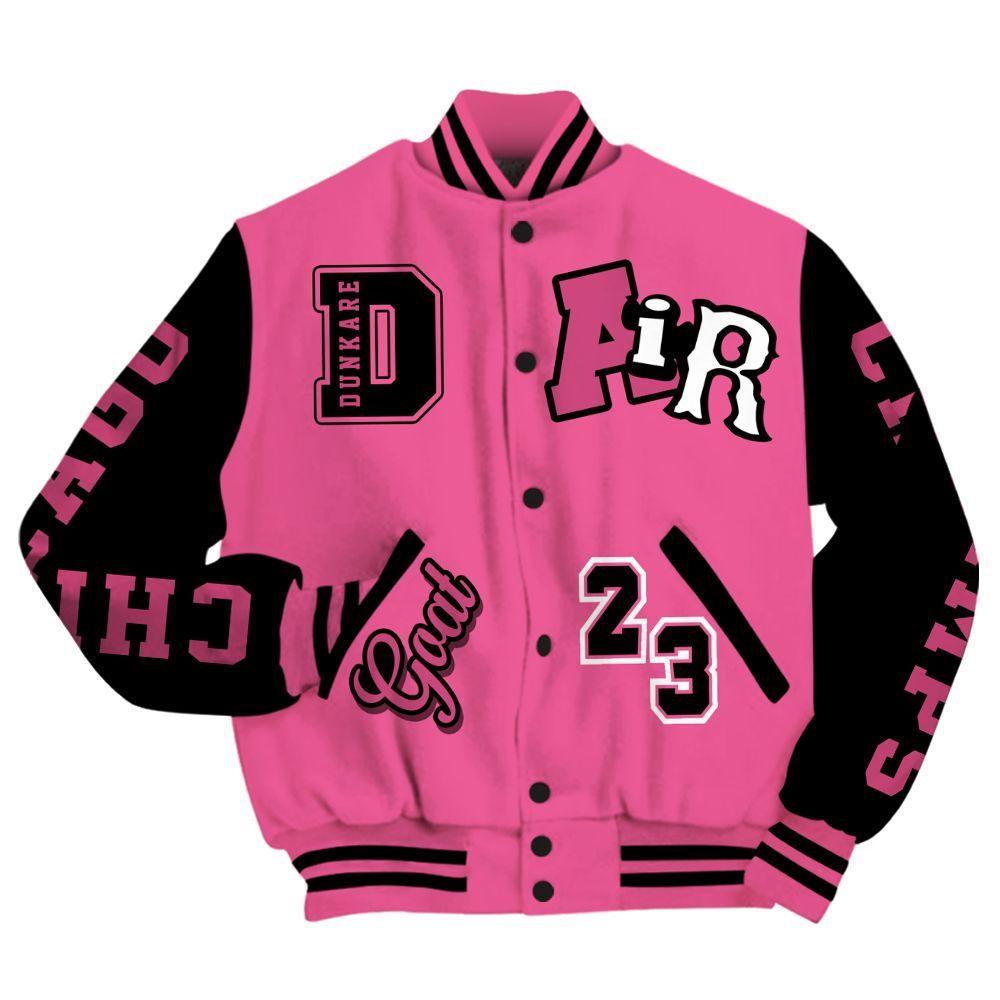 Varsity Jacket To Match Air Max SNDR Hyper Pink - AIR Number 23 GOAT All Over Print