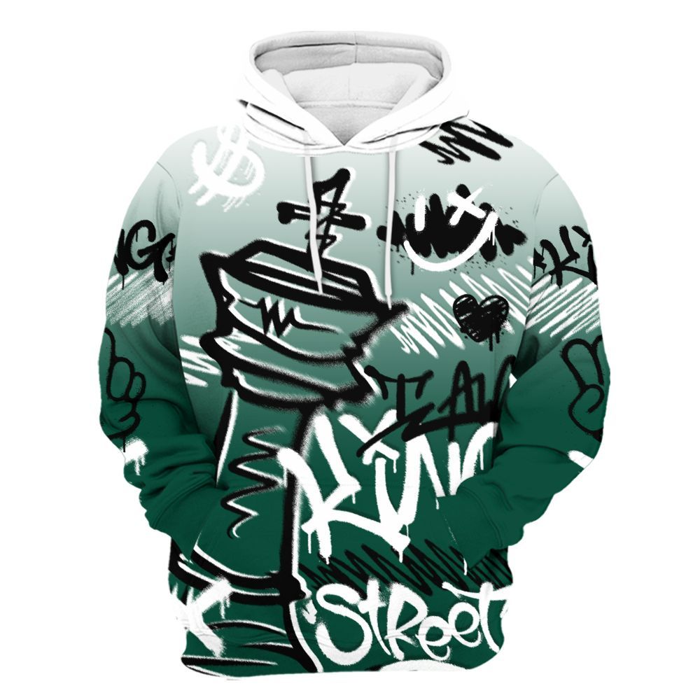 Hoodie To Match Oxidized Green 4s - Street King Chess Streetwear All Over Print